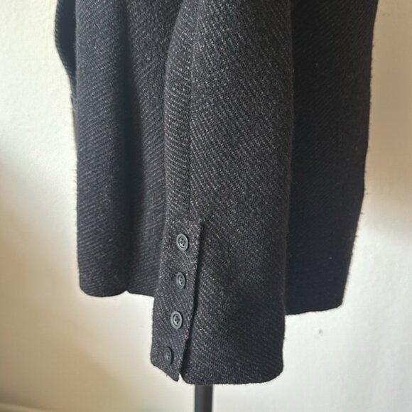 Eileen Fisher sz PL black wool blend soft blazer great pre owned condition - Picture 4 of 9